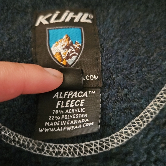 Kuhl Mens Navy Blue Alpaca Fleece Full-Zip Warm Ourdoor Sweater Kashmira L - Picture 9 of 11